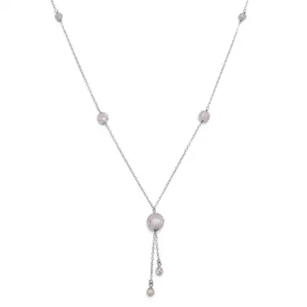 NWT 💎RARE MOISSANITE LARIAT NECKLACE IN PLATINUM OVER STERLING SILVER 12.00 CTW